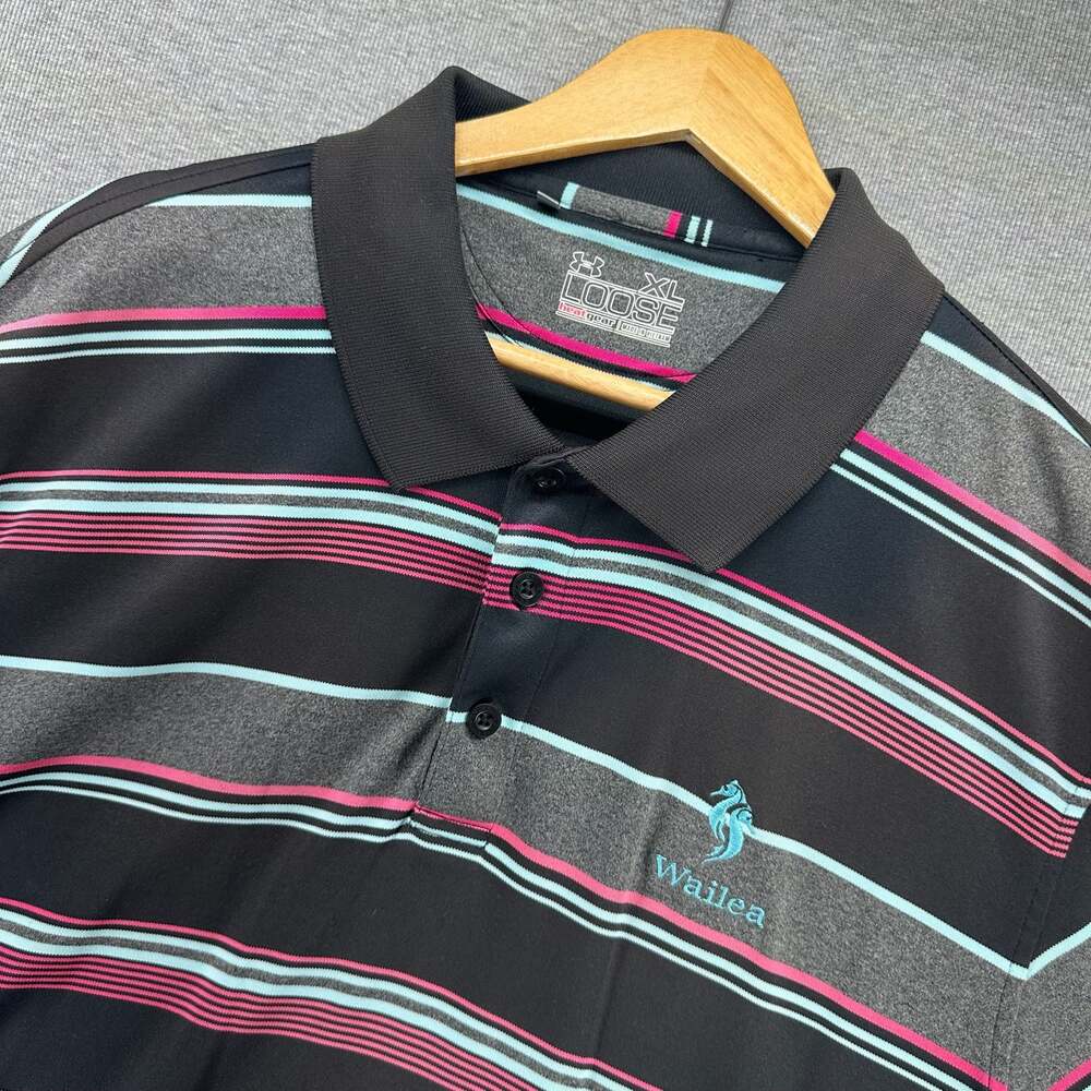 Under Armour Wailea Golf Club HeatGear Striped Polo Shirt Men's Size XL